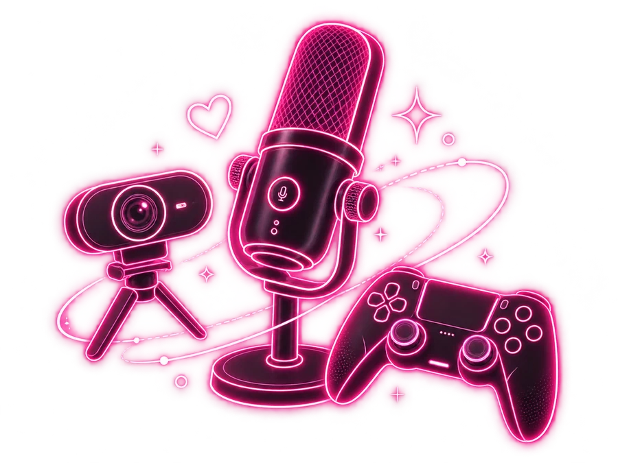 配信機材のイラスト